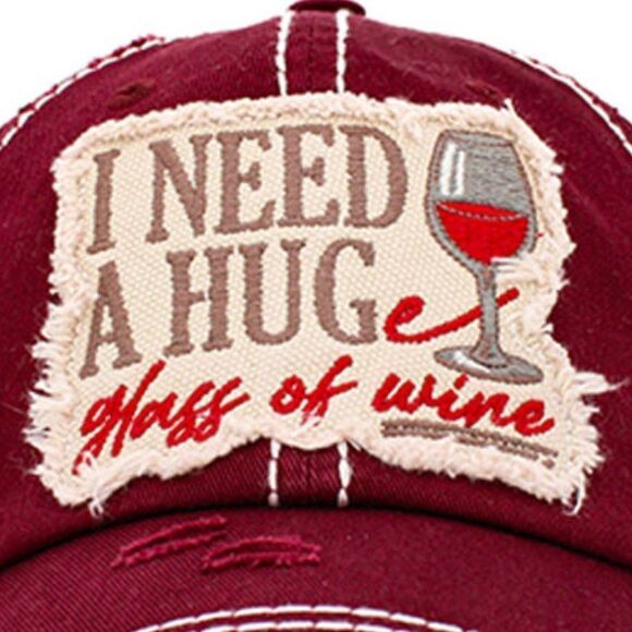 Burgundy I Need a Huge Glass of Wine - Picture 2 of 5
